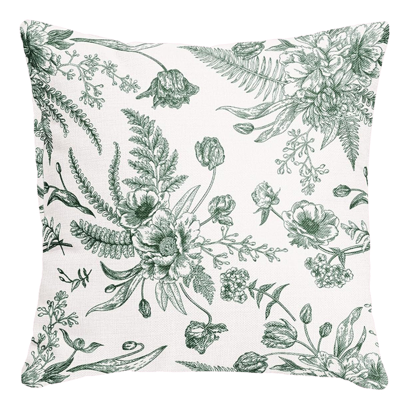 Green Hunter Botanical Pillow 18 x 18