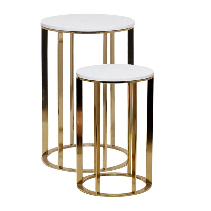 Palisades Gold Lounge Side Table Large