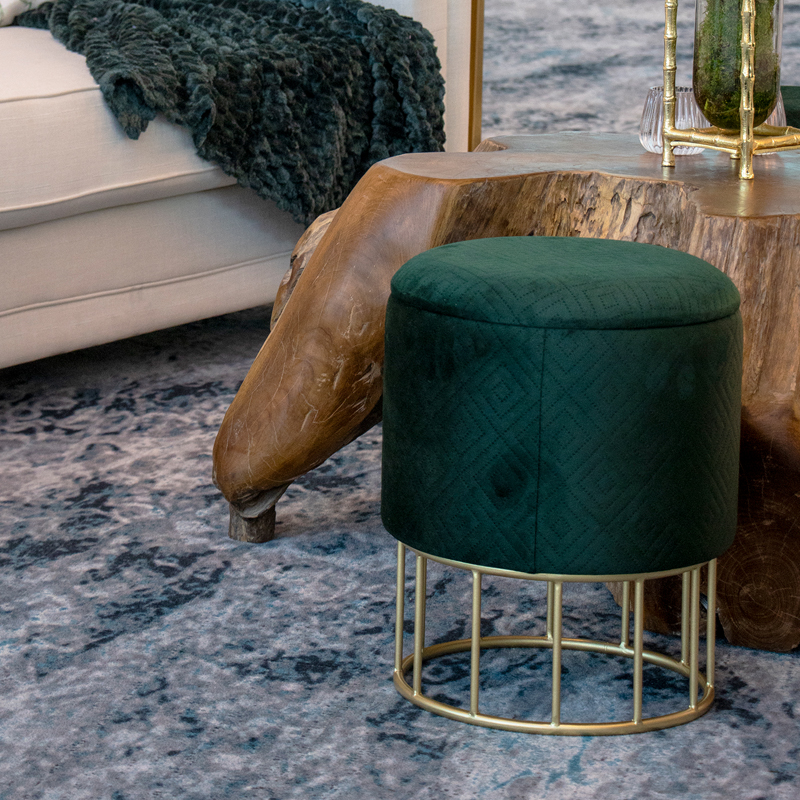 Cloud Pouf in Hunter Green