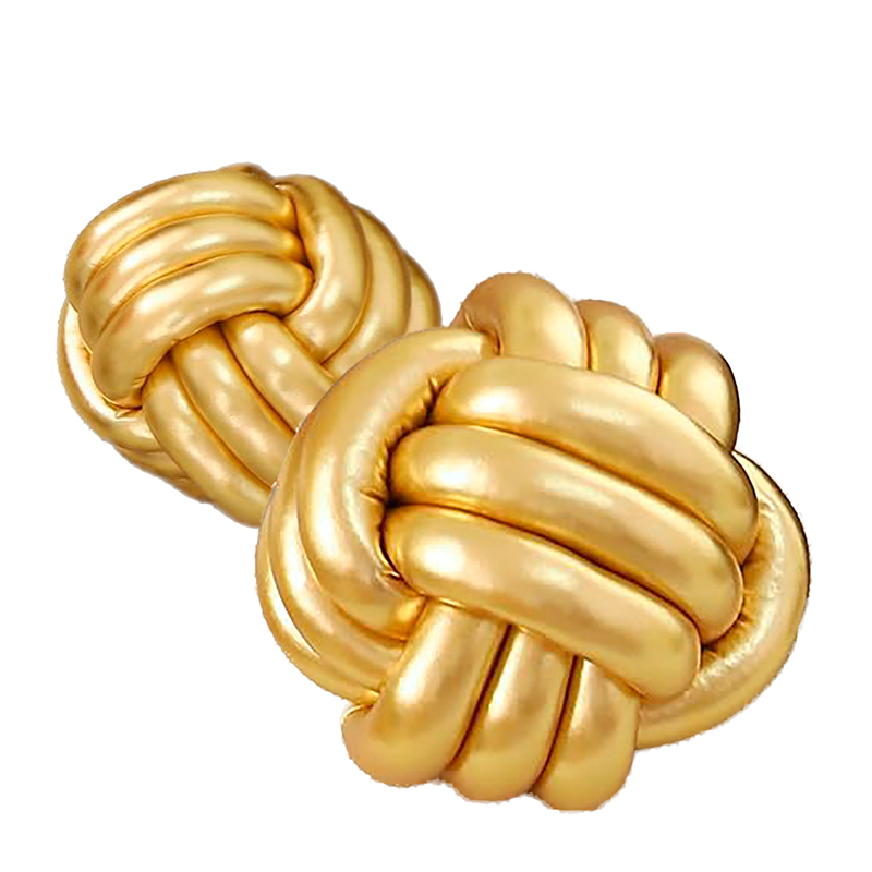 Gold Metallic Triple Knot Pillow 11"