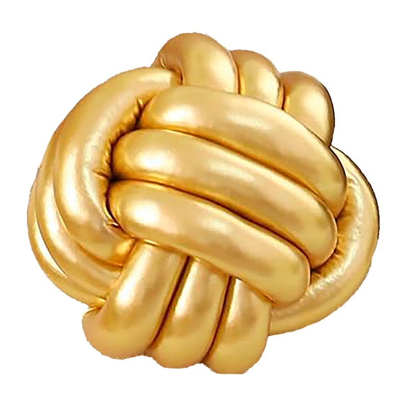 Gold Metallic Triple Knot Pillow 11"