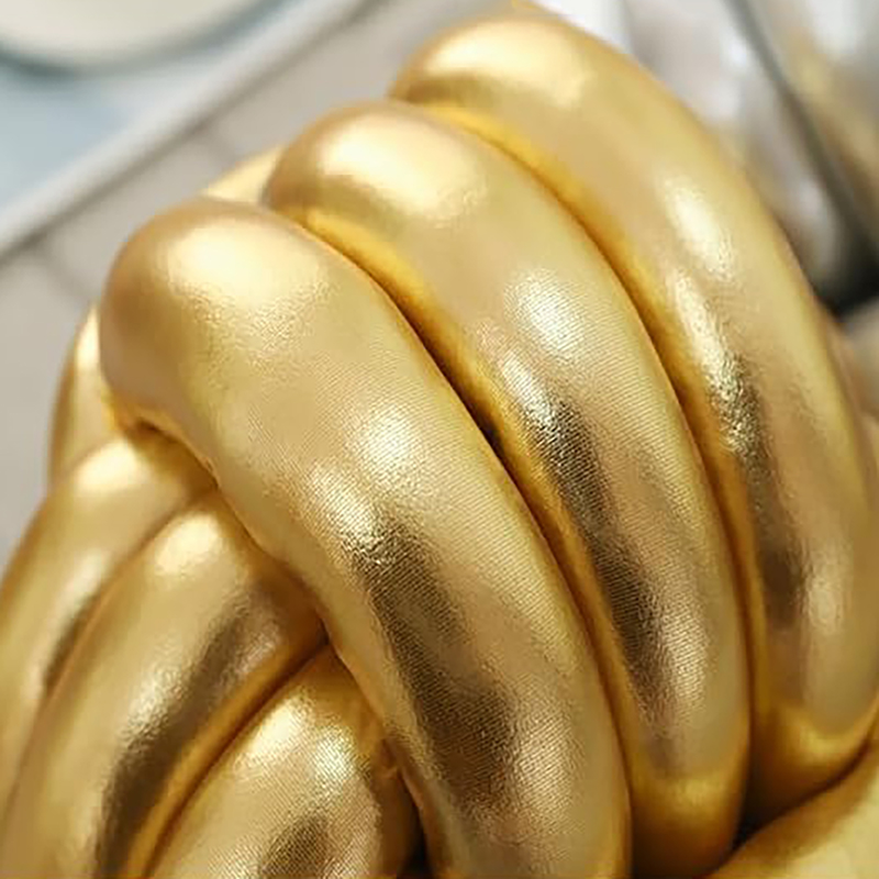 Gold Metallic Triple Knot Pillow 11"
