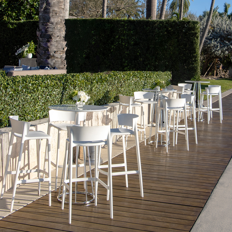 Sunray Highboy Cocktail Table Silver