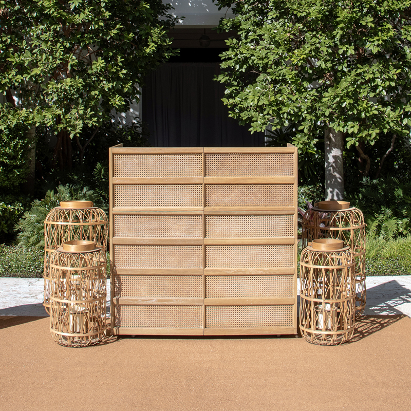Cane Lantern Decorative DJ/Check-In Booth