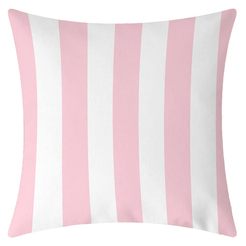 Pink Cabana Stripe Pillow 18 x 18