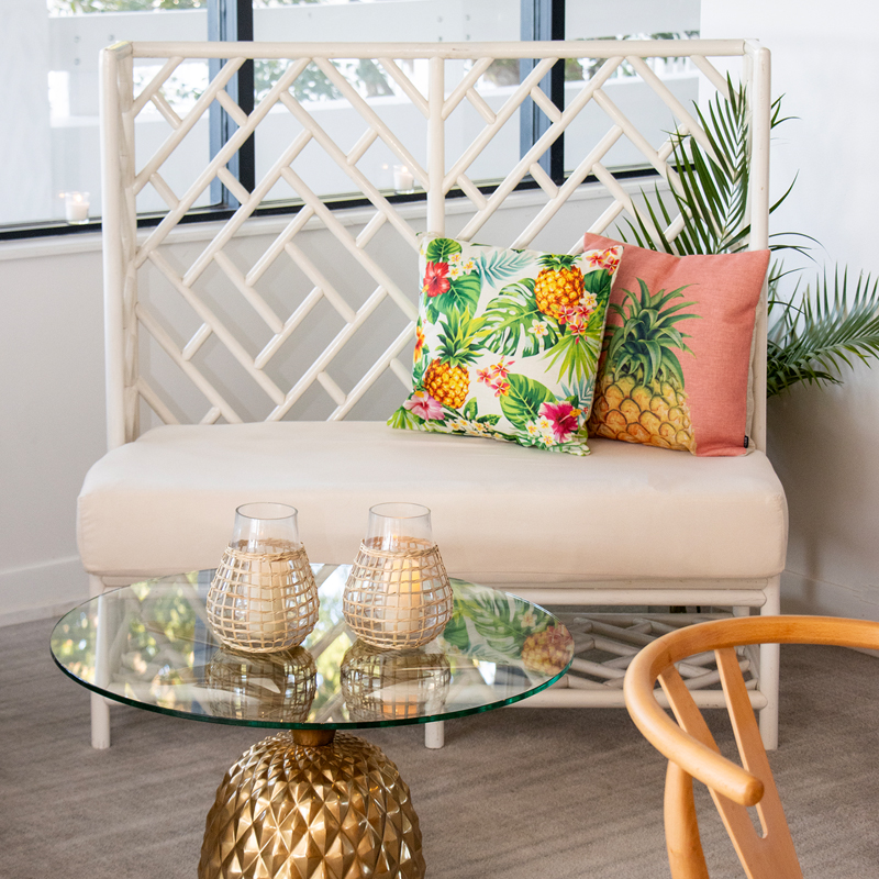 Ivory Pineapple Magic Pillow 18 x 18