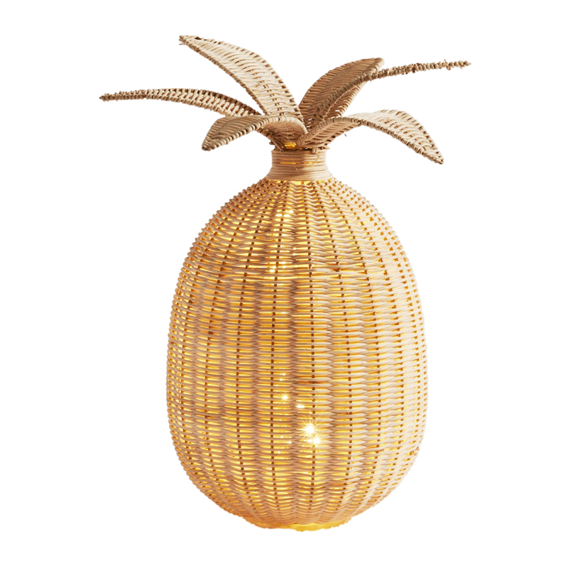 Lighting Lamp Pineapple Woven Rattan