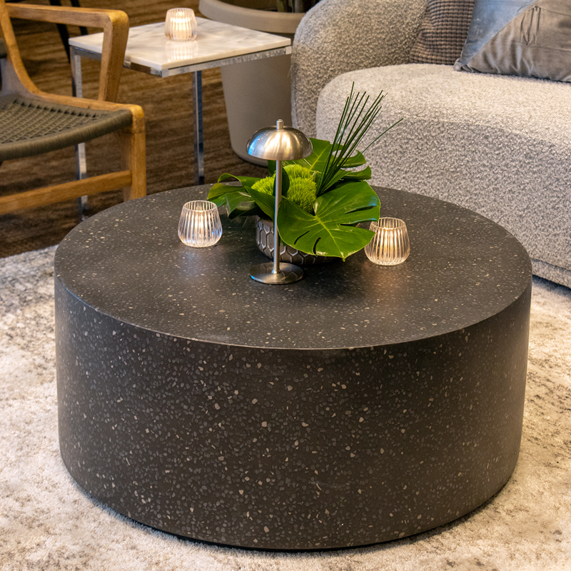 Black Terrazzo Lounge Coffee Table