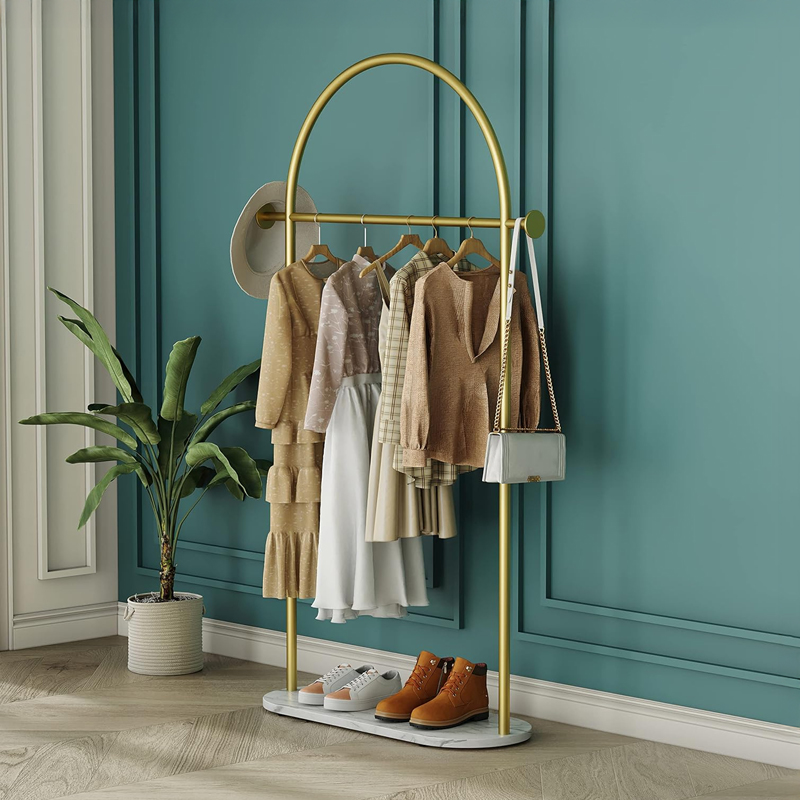 Arched Gold Garment Display Rack