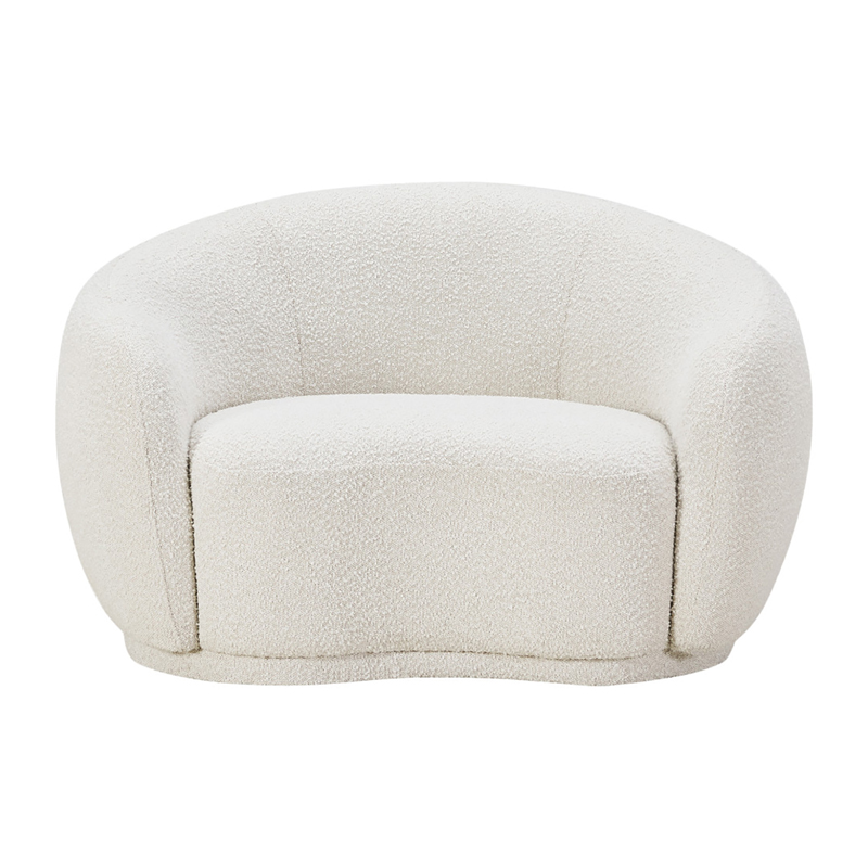 Wedge Boucle Chair Ivory