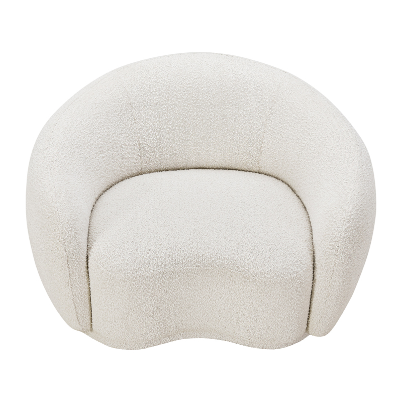 Wedge Boucle Chair Ivory