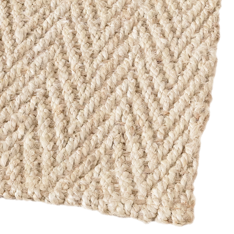 Pale Jute Herringbone Area Carpet 8' x 10'