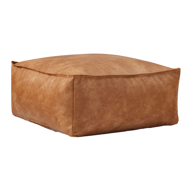 Loft Camel Vegan Leather Ottoman