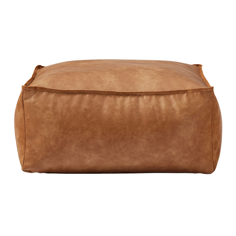 Loft Camel Vegan Leather Ottoman