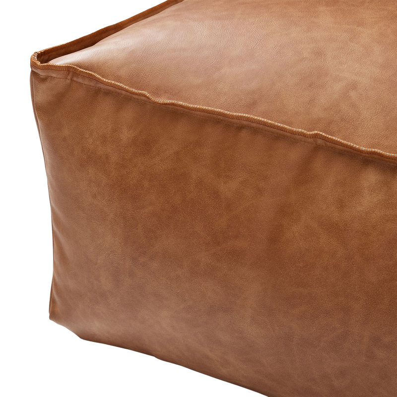 Loft Camel Vegan Leather Ottoman