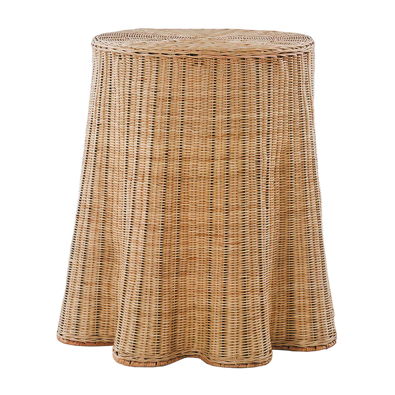 Ruffle Wicker 30" Pendant Lamp