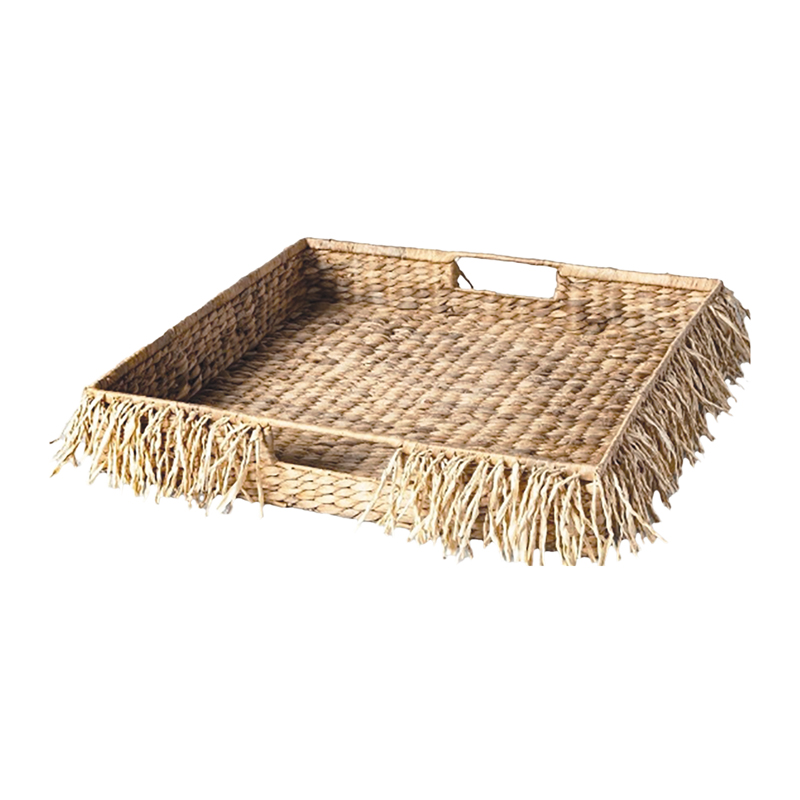 Fringe Hyacinth Square Tray 24"