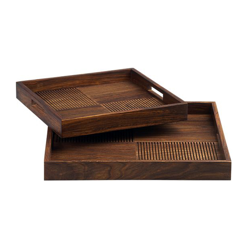 Quadrant Wood Tray 18"