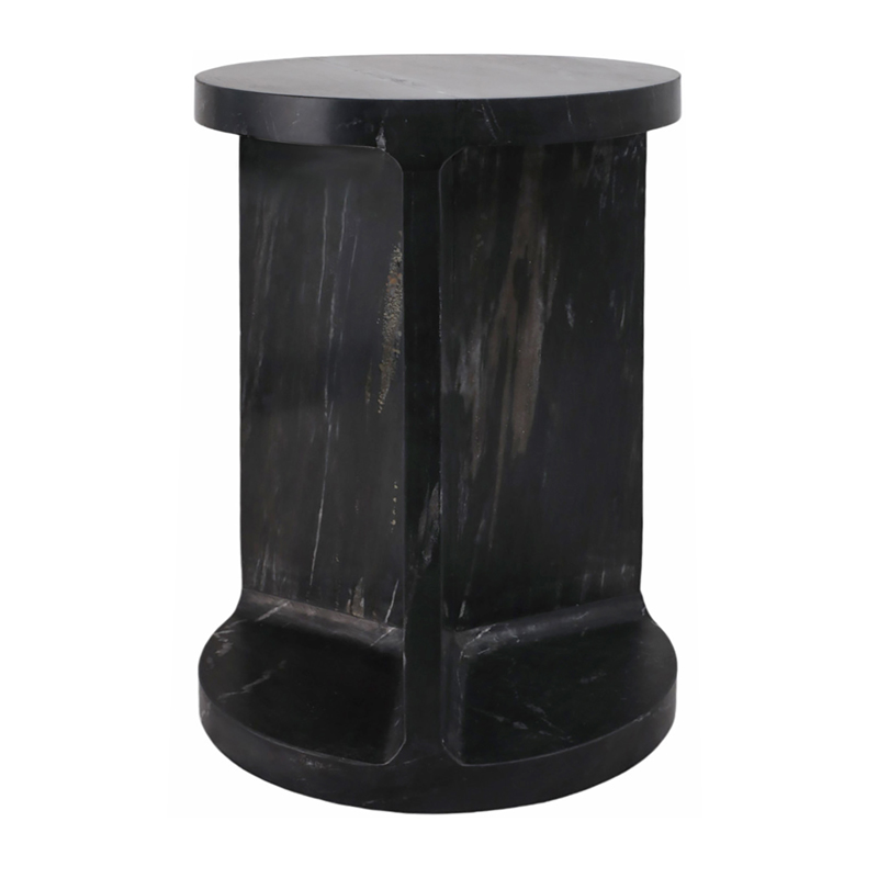 Hercules Black Marble Lounge Side Table