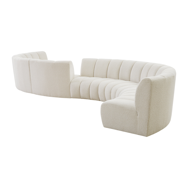 Infinity Boucle Sofa Ivory 8-Piece Switchback