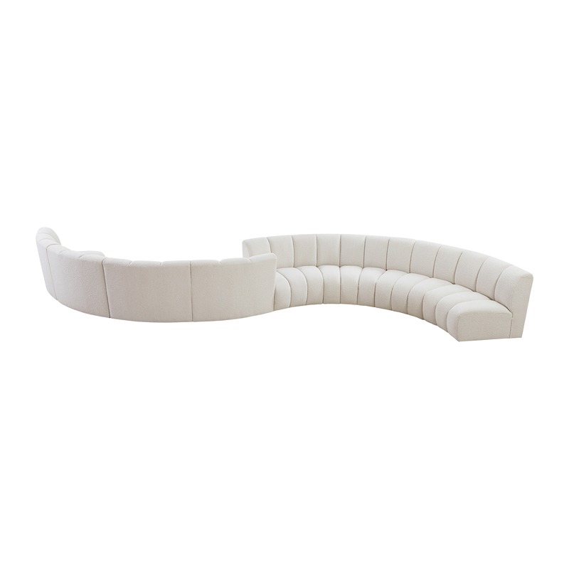 Infinity Boucle Sofa Ivory 8-Piece Switchback