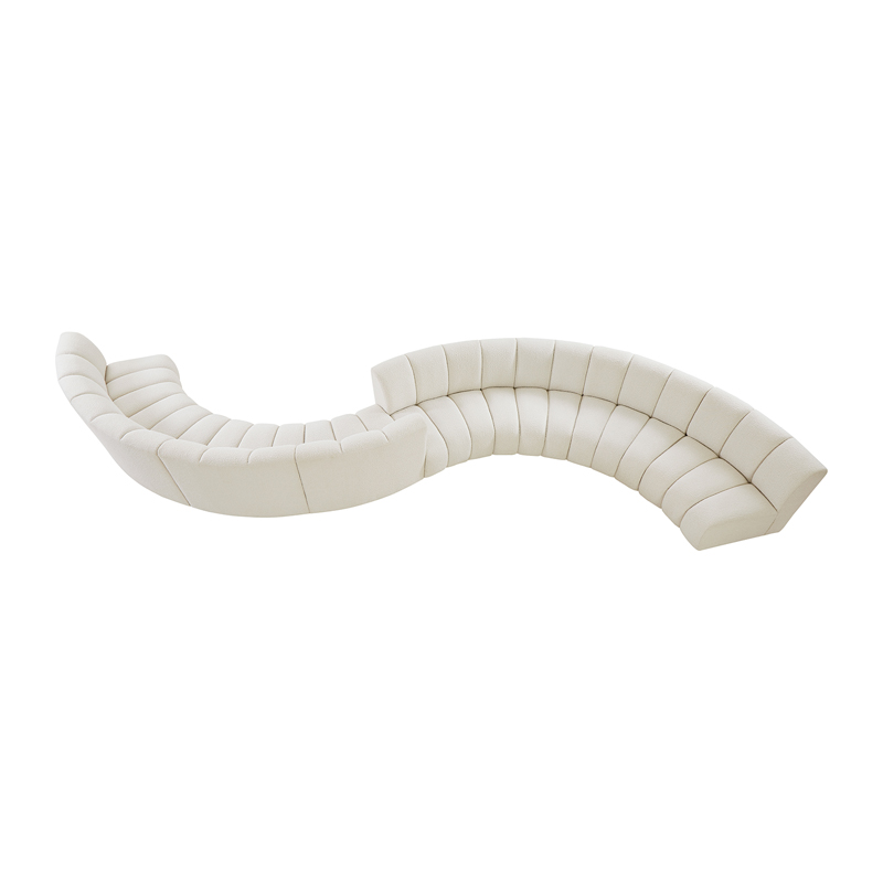 Infinity Boucle Sofa Ivory 8-Piece Switchback