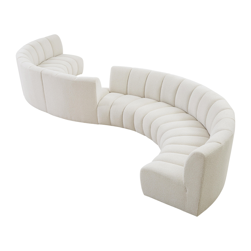 Infinity Boucle Sofa Ivory 8-Piece Switchback