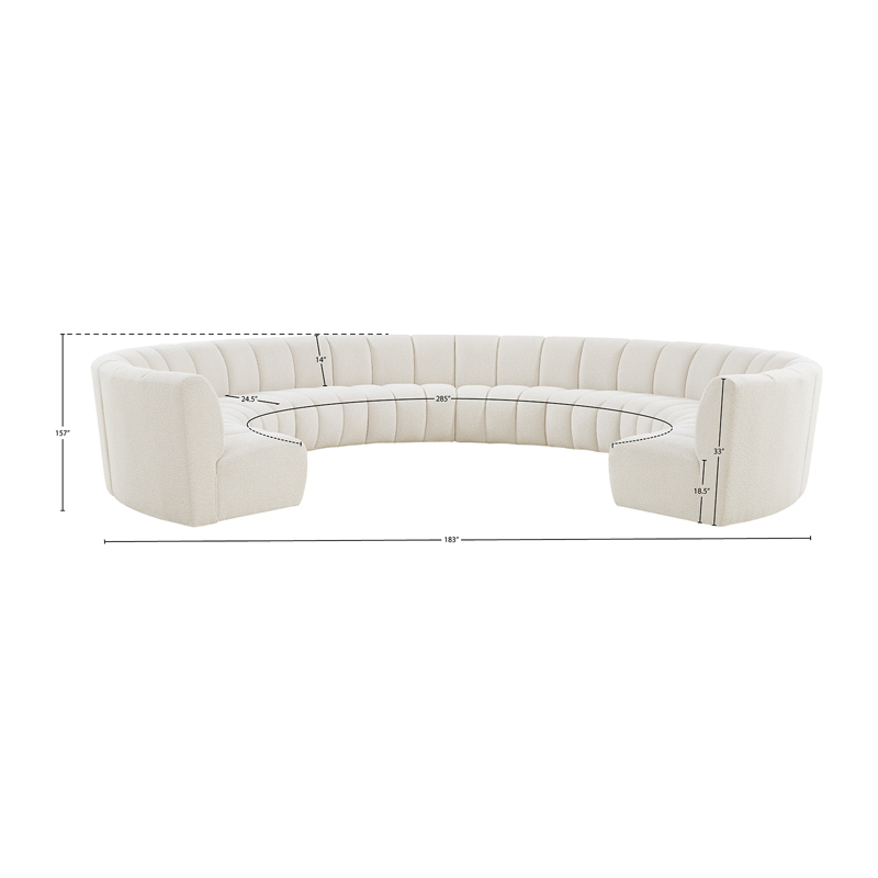 Infinity Boucle Sofa Ivory 10-Piece