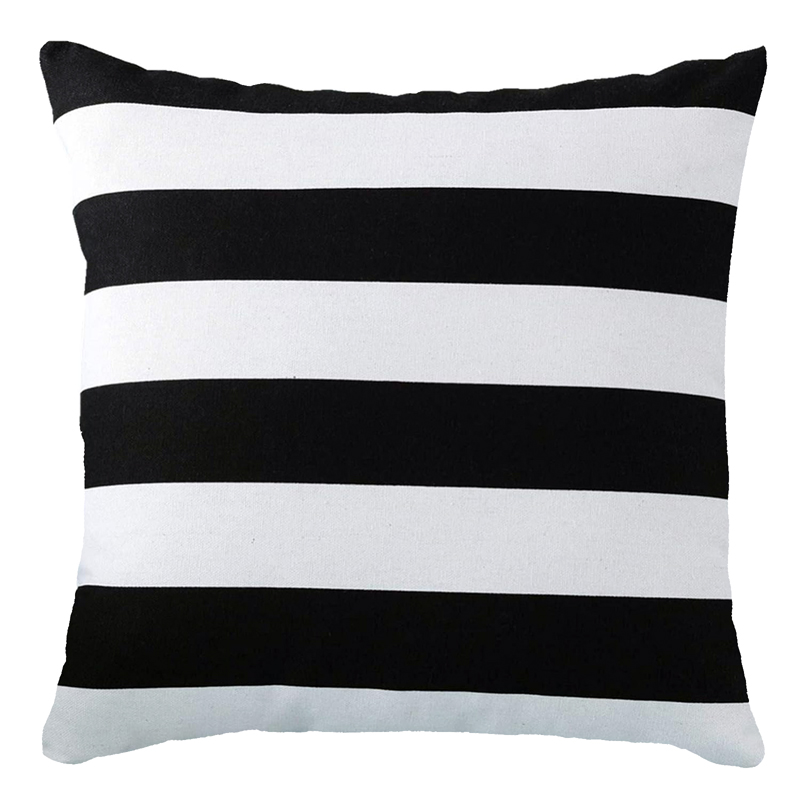 Black Stripe Pillow 18 x 18