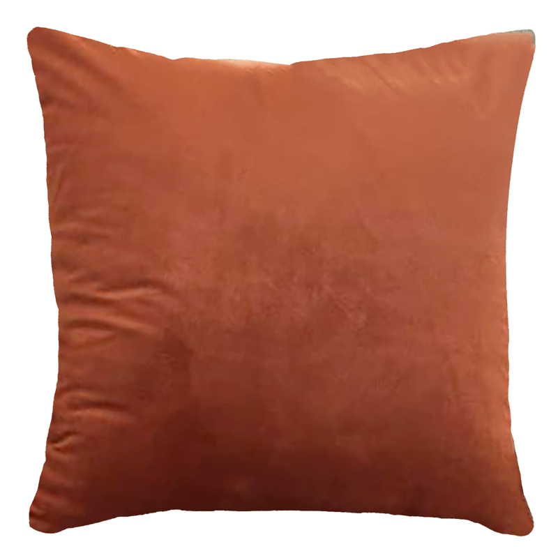 Orange Rust Velvet Pillow 18 x 18