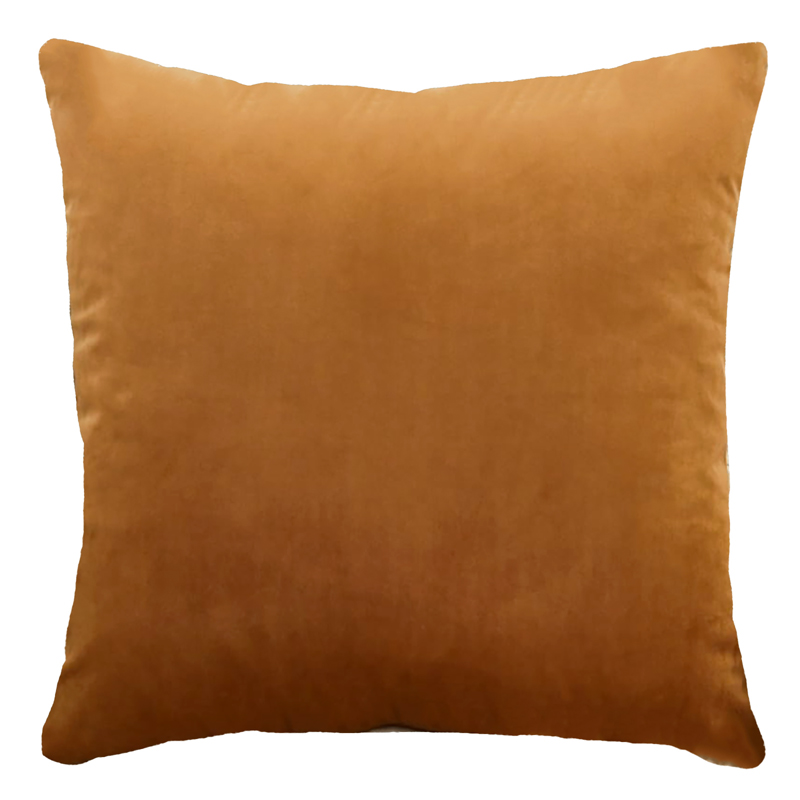 Golden Brown Velvet Pillow 18 x 18