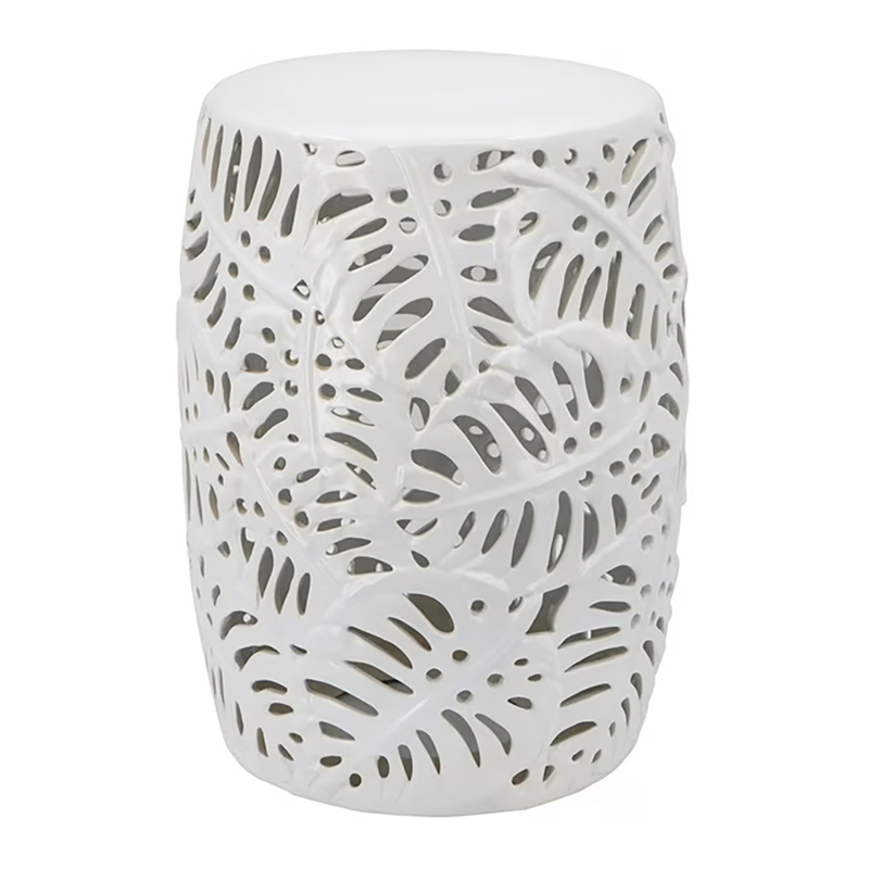 Monstera Ceramic Lounge Side Table