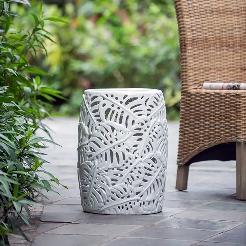 Monstera Ceramic Lounge Side Table