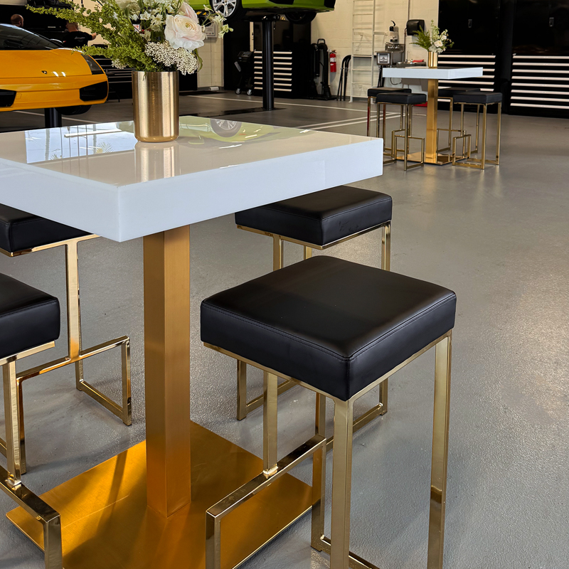 Midas White Highboy Cocktail Table 30 x 30