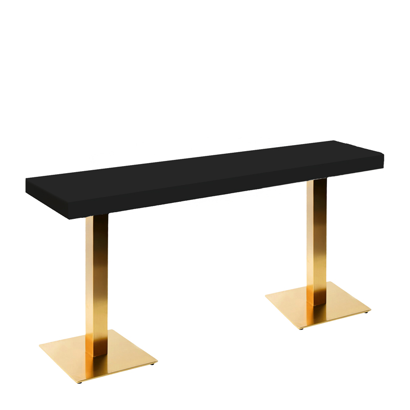 Midas 8-Foot Black Highboy Cocktail Table