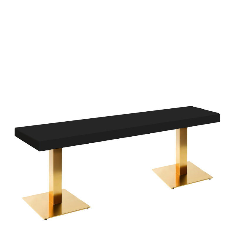 Midas 8-Foot Black Bistro Dining Table