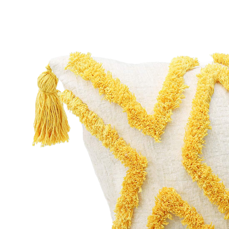 Yellow Regency Fringe Pillow 18 x 18