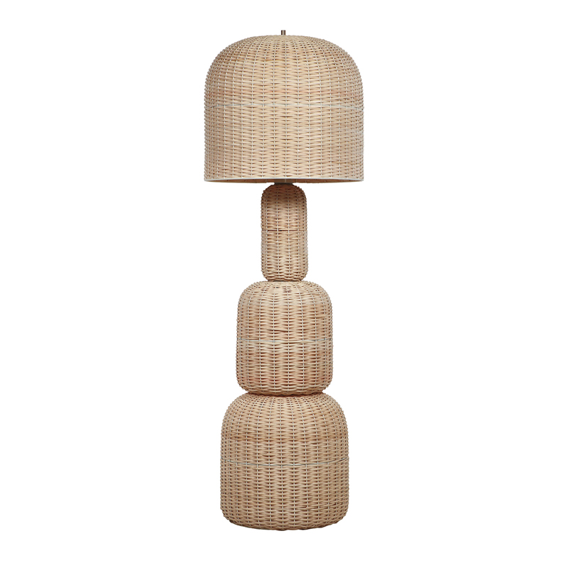 Balloon Rattan Floor Lamp
