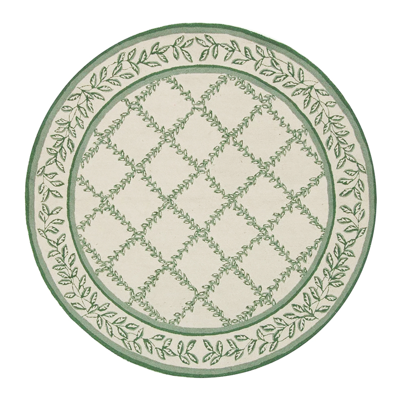 Trellis Green Round Carpet 8' Round