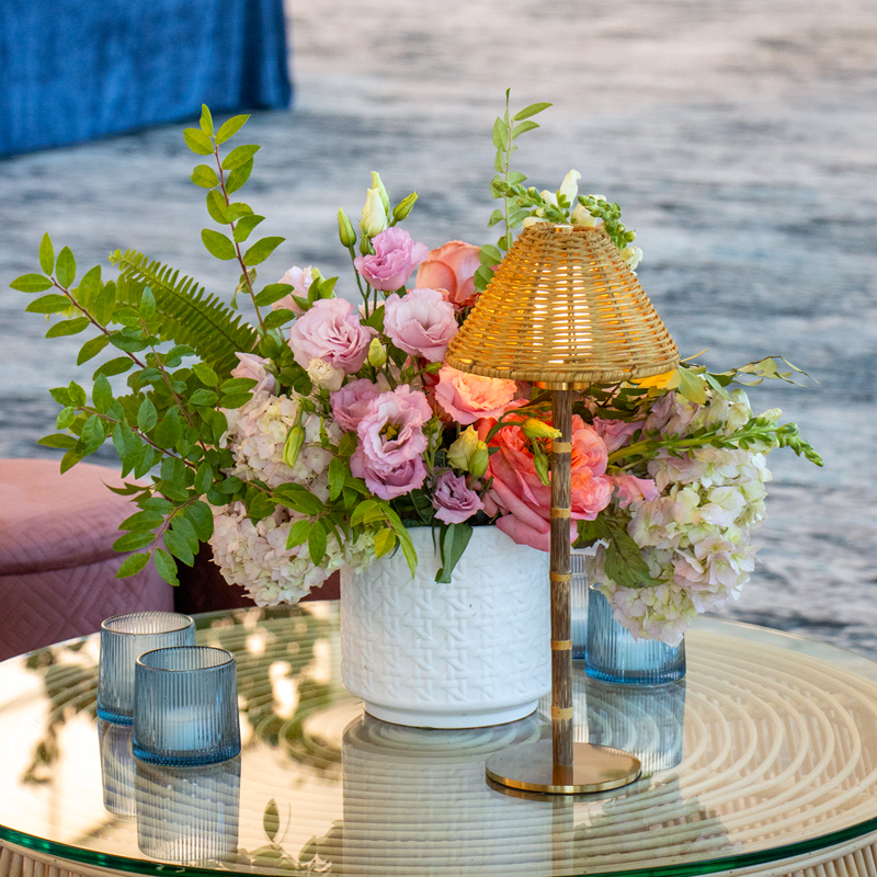 Paradise Rattan Rechargeable LED Lamp