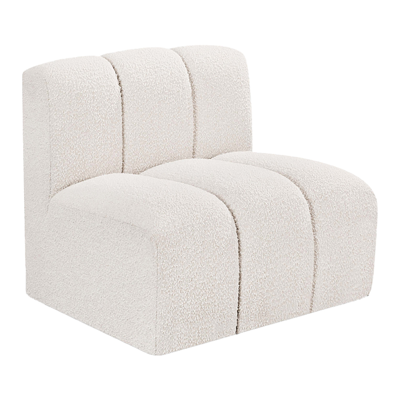 Linear Boucle Sofa Ivory Component