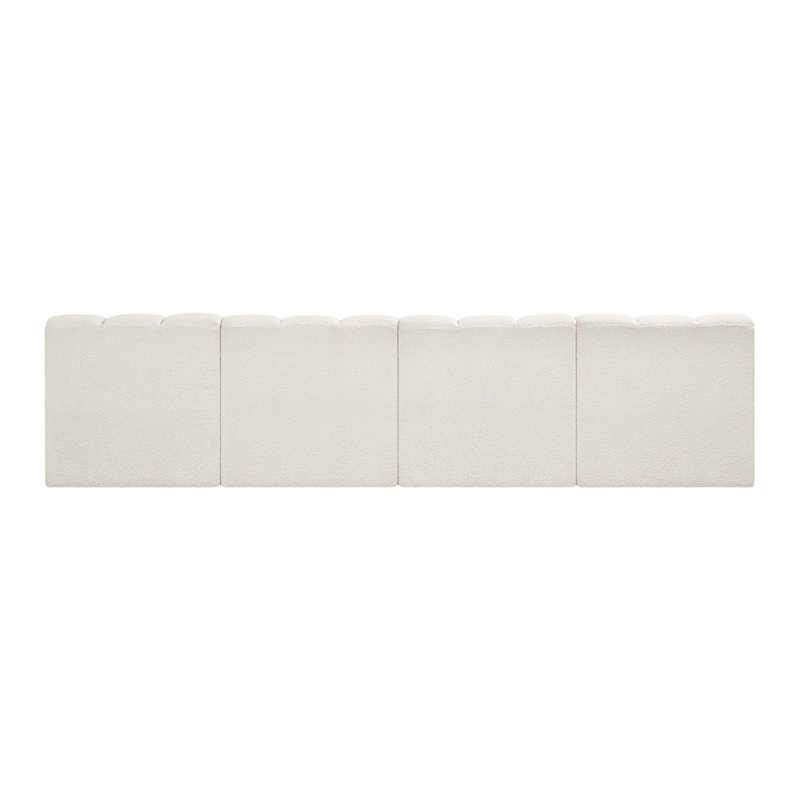 Linear Boucle Sofa Ivory 4-Piece