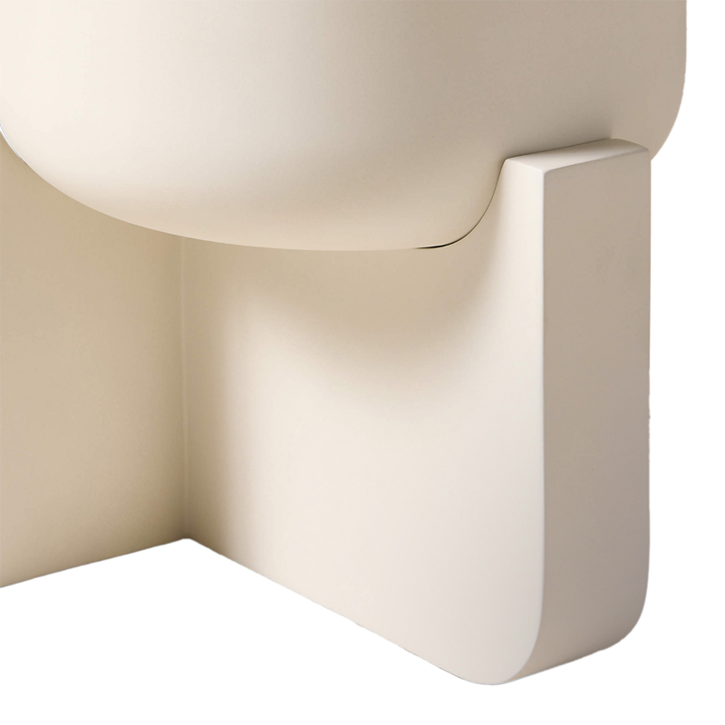 Terra Ivory Short Wide Microcement Planter