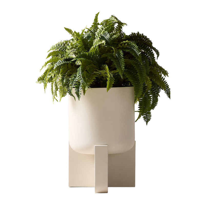 Terra Ivory Short Wide Microcement Planter