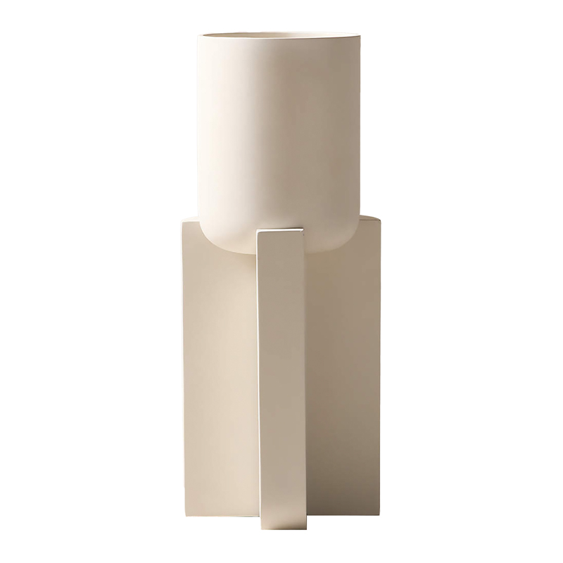 Terra Ivory Tall Narrow Microcement Planter