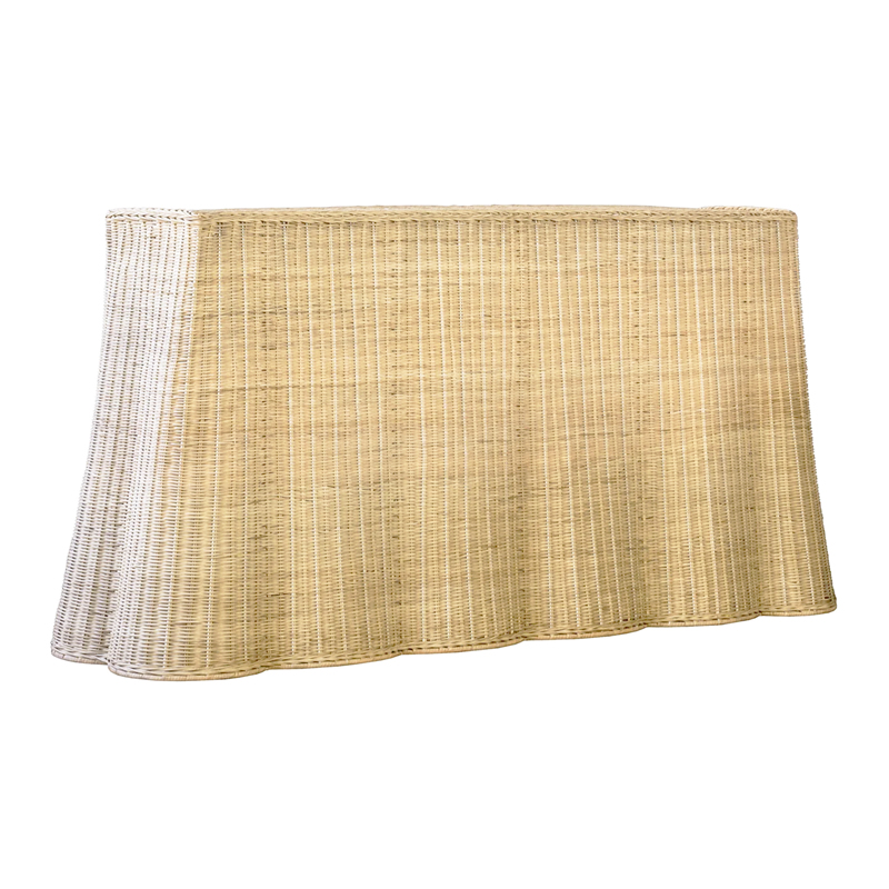 Ruffle Wicker Console Table