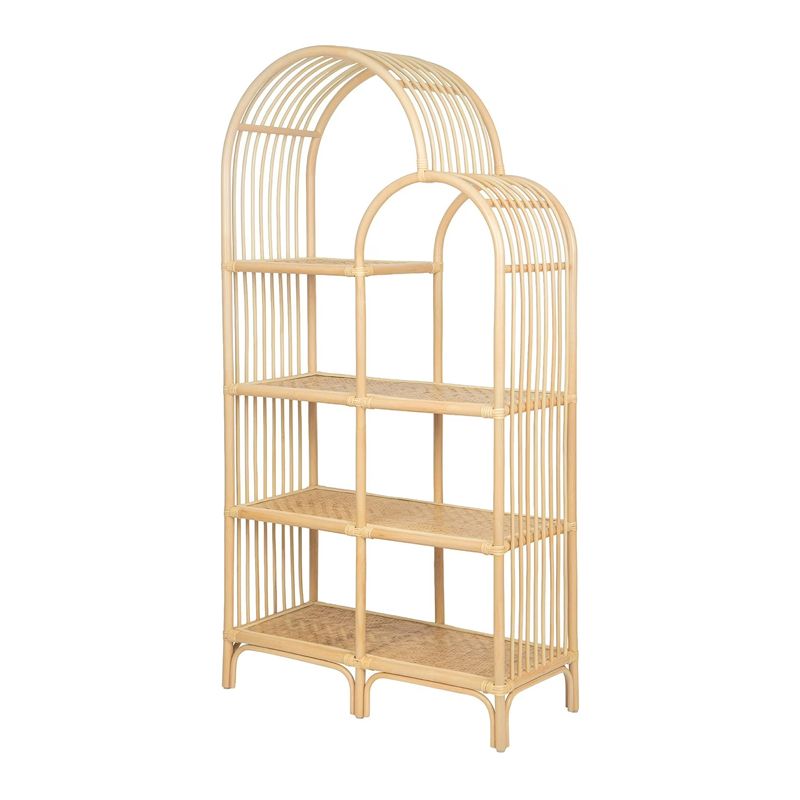 Double Rainbow Rattan Barback Display