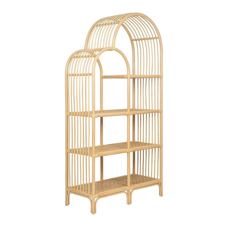 Double Rainbow Rattan Barback Display