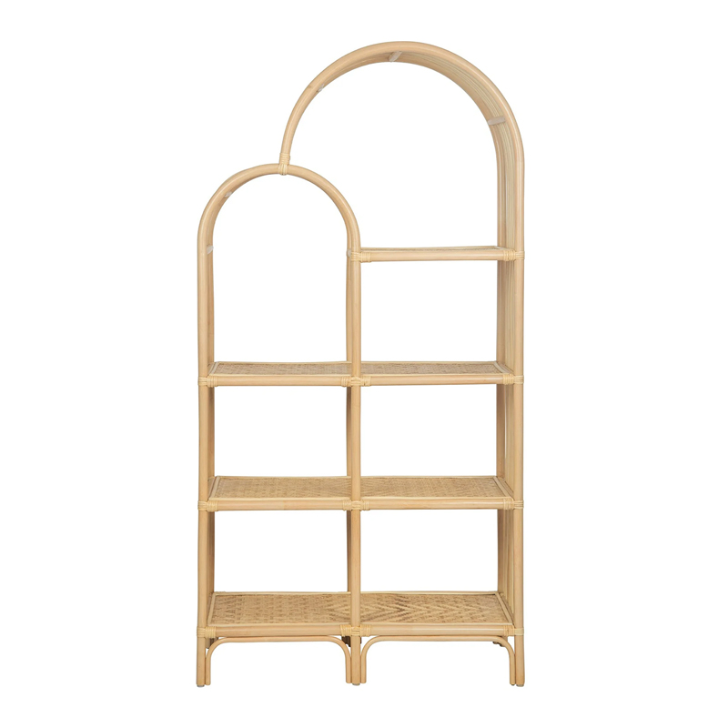 Double Rainbow Rattan Barback Display