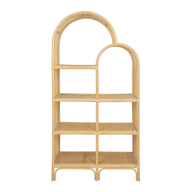 Double Rainbow Rattan Barback Display